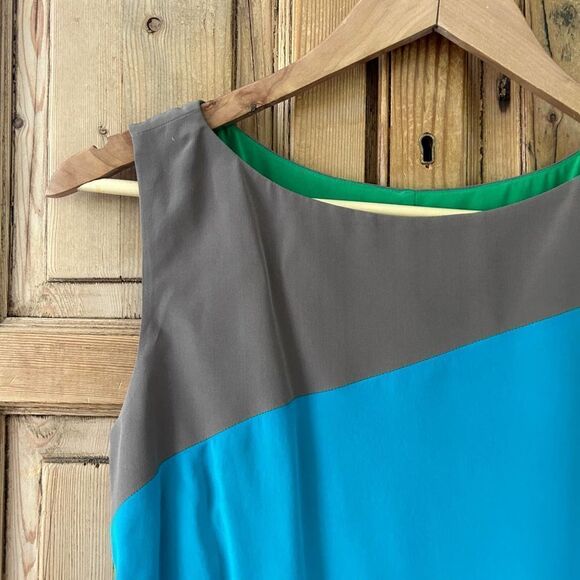 NWT Suzi‎ Chin for Maggy Boutique 2 Colorblock Sleeveless Dress - Flawed - Picture 3 of 12